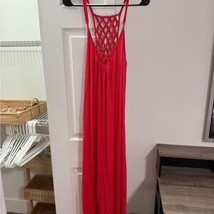 NWT Curkuma Closet Bohemian Beach Maxi Dress Free Size With Lattice back